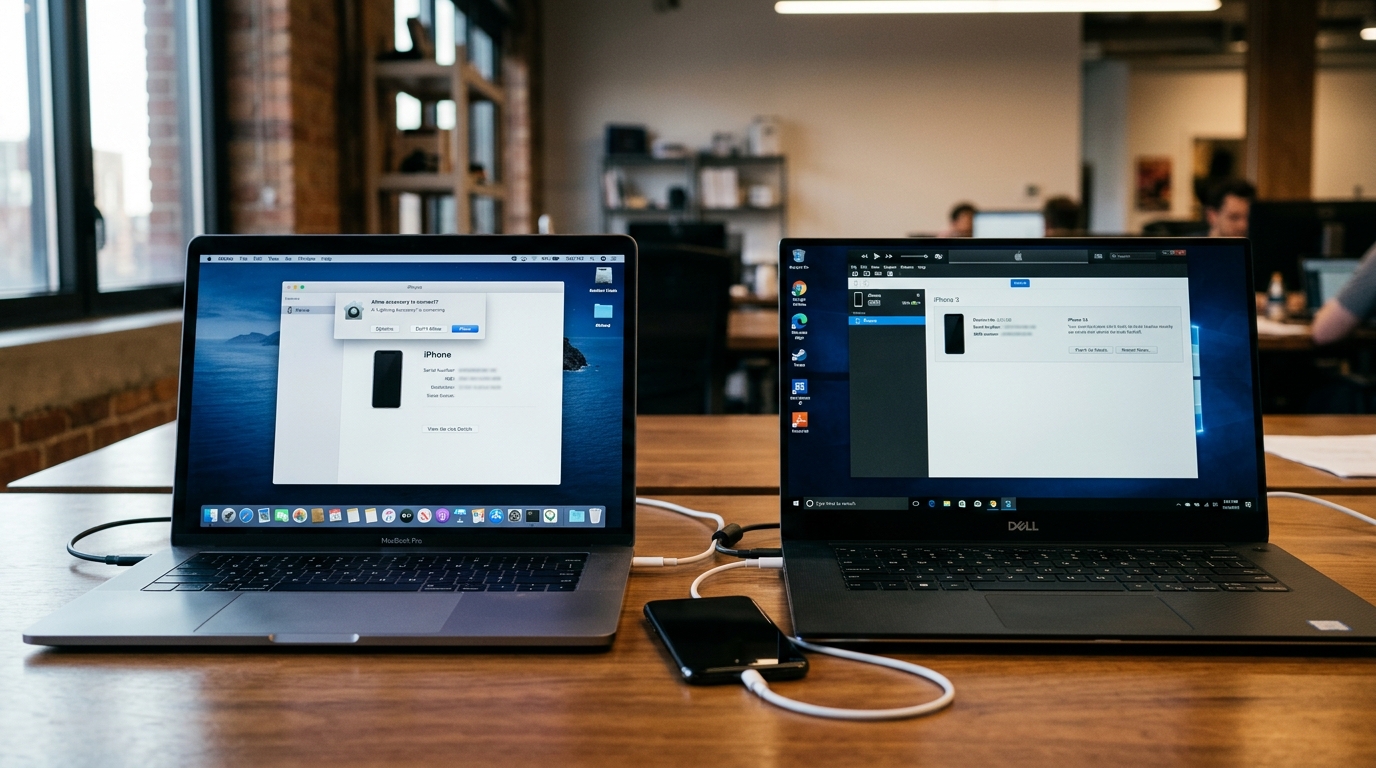爱思助手电脑版 Windows 版和 Mac 版界面对比