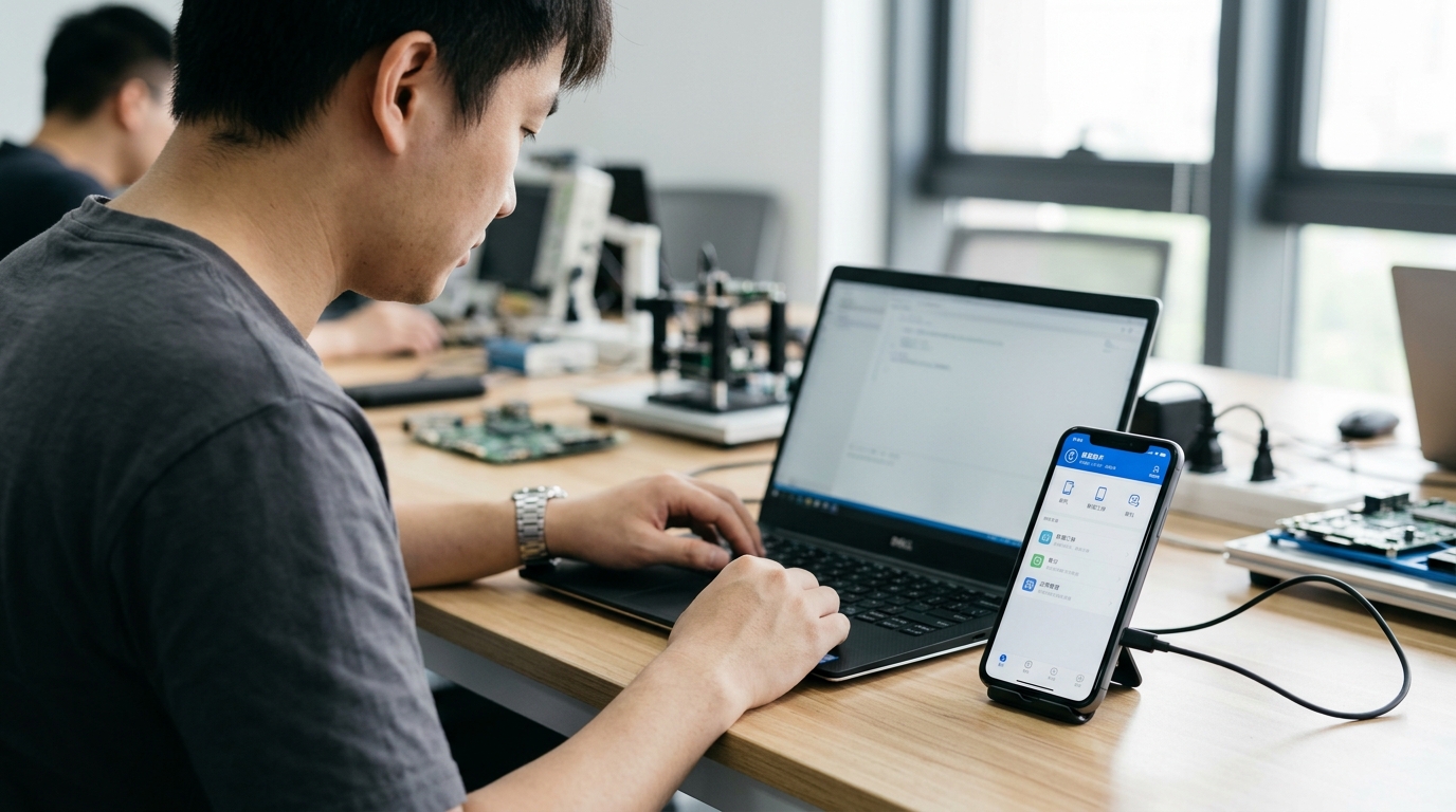 爱思助手是iOS设备管理与刷机工具的界面示意
