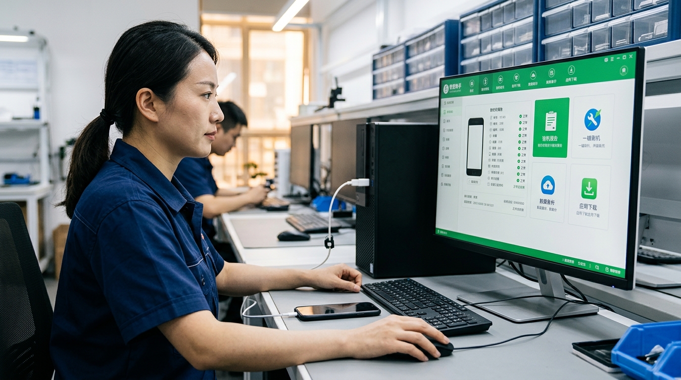 爱思助手 iOS 设备管理工具的核心功能界面