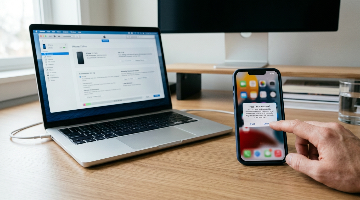 爱思助手连接识别iPhone教程