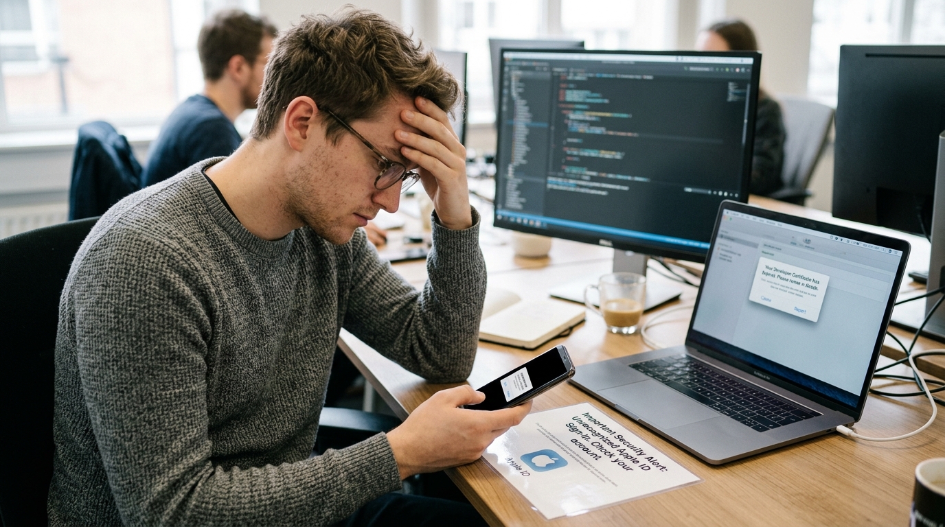 爱思助手免费下载付费App的封号与证书掉签风险示意